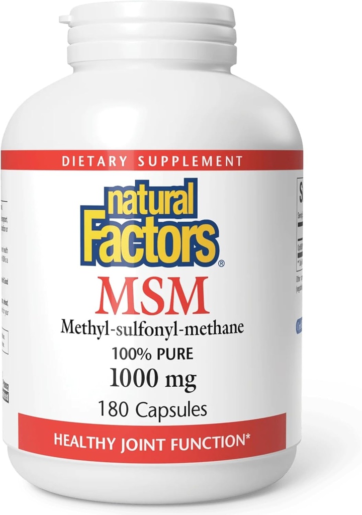 自然な要因、MSMは、健康な接合箇所、毛、皮および釘、180カプセルを支えます