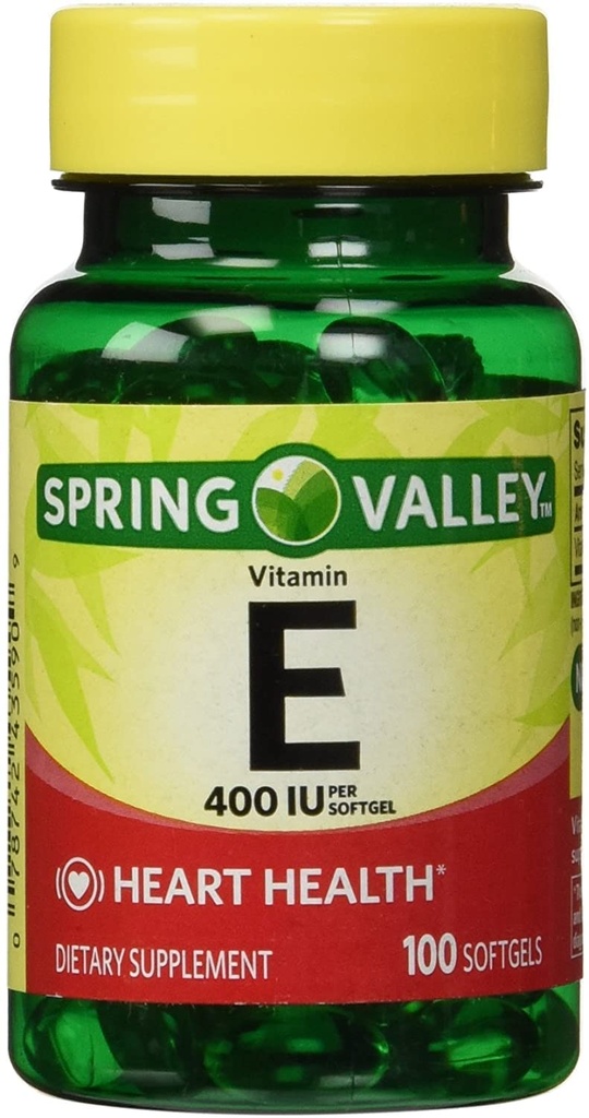 スプリングバレー - ビタミンE 400 IU、水溶性、100 Softgels