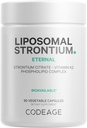Codeage Liposomal Strontiumの補足-Strontiumのクエン酸塩、ビタミンK2 MK-7のLiposomal配達、非GMOのグルテンフリー- 90のカプセル