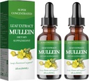 Mulleinは肺、Mulleinの葉のエキスのための低下-サポート肺のクレンジング-大人の有機性自然な補足、チンキの低下 非GMOの菜食主義者の健康なライフスタイル- (2パック)