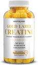 Hinterland Verlag Gold Label Creatine Monohydrate Gummies for Strength, Muscle Building, Brain Health Supplement, 5g perサービング, 150 Gummies (30 サービング).