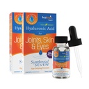Hyalogicシントバイアル7液体Hyaluronic酸 - ビーガン経口ジョイント&スキンサプリメント、高分子量、純粋な水和サポートサプリメント、1オンス(2パック)
