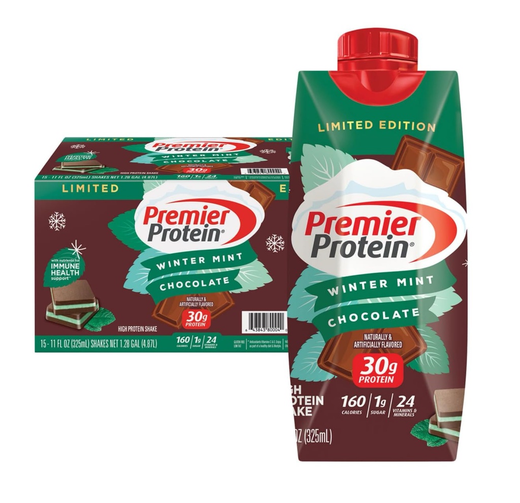 プレミアプロテイン冬のミントチョコレートプロテインシェイク11 Fl Oz(パッケージ1)