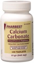 Pharbestの炭酸カルシウムのAntacidおよびCalciumの補足10の穀物- HARBESTによる100のタブレット