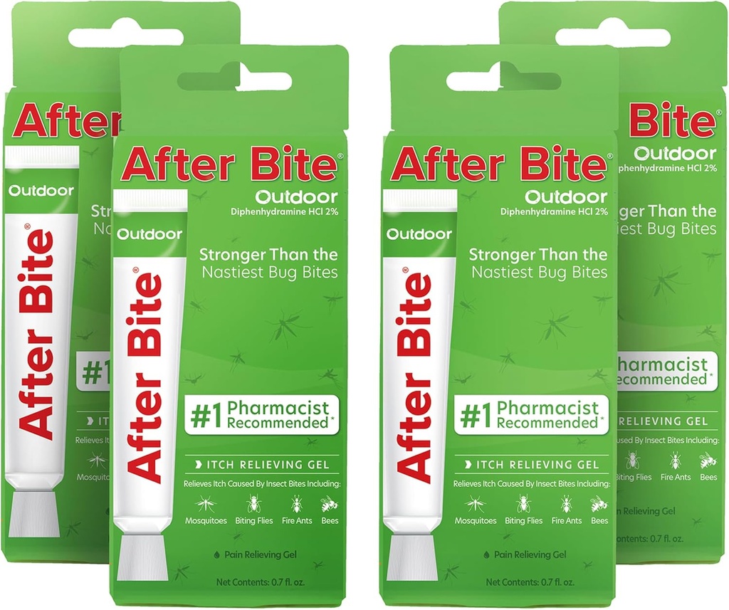 食欲の屋外の方式の後で- Diphenhydramine HCl - Mosquito及び火のアント ビット、蜂及び多くのための理想-携帯用ゲルの方式- 0.7のoz (4のパック)