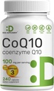オメガ3100mg、240カプセル入り DEAL SUPPLEMENT COQ10100mg | 生体対応 補酵素Q10フォーミュラ | 心・エネルギー・脳の健康をサポート | 抗酸化対応 | 非GMO