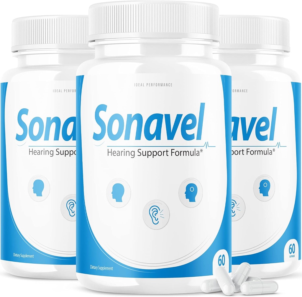 IDEAL PERFORMANCE (3 Pack) Sonavel Hearing Support Formula Tinnitus Pills Supplement (180 Capsules)