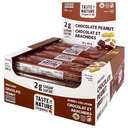 自然の味 - 有機2g砂糖チョコレートピーナッツ - 低砂糖スナックと朝食バー、高繊維エネルギーバー - 16カウントスナックパック
