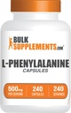 BulkSupplements.com L-Phenylalanineカプセル - Phenylalanineサプリメント、L-Phenylalanine 500mg - グルテンフリー、給餌1カプセル、240カプセル(1パック)