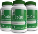 健康スロー栄養コQ-10 100mg with BioPerine(パック3X 120 Softgels) | 高吸収性自然発酵USPグレード補酵素Q10 | 3rd Party Tested | 心の健康とエネルギーサポート