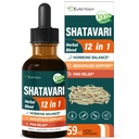 Shatavari(Shitabari)は、女性のサポート更年期障害救助、PMSサポートのための草の補足、ワイルドヤム、12-in-1フォーミュラ、Vitexベリーエキス。 2oz