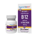 優秀な源無しショット ビタミンB-12 Cyanocobalamin 1000のmcg及び葉酸400のmcg - 提供エネルギー、中心、頭脳、及び圧力サポート- 60のSublingualの解決のタブレット