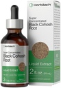 ホアバハチ 黒コホッシュ 根肉 | 2 fl oz | 液体エキス | アルコールフリーハーブドロップ | ベジタリアン | GMO ノングルテン サプリメント