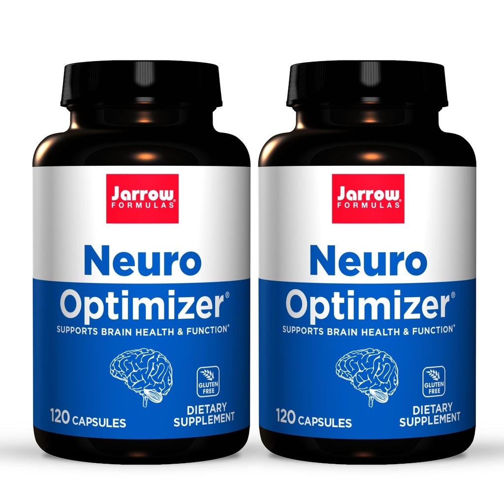 JarrowフォーミュラNeuroオプティマイザ - 120カプセル、2のパック - 脳の健康と抗酸化サポート - 7ニューロ栄養素を含む - グルテンフリー - 60 Totalサービング