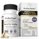 Arnikaのフォルテのカプセル–外科および審美の処置、酸化防止剤及びBioflavonoidsのArnica 1000mgのBromelain 125mg 3000GDU - 14のカプセルの後の膨張そして美化の減力剤