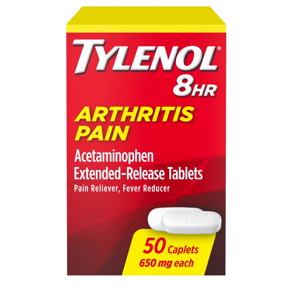 Tylenol 8時間の関節炎の痛みの軽減の延長Releaseのタブレット、650のmgのアセトアミノフェン、接合箇所の痛みのReliever及びファーバーの減力剤の薬、関節炎及び接合箇所の苦痛のための口頭苦痛Reliever、50の計算