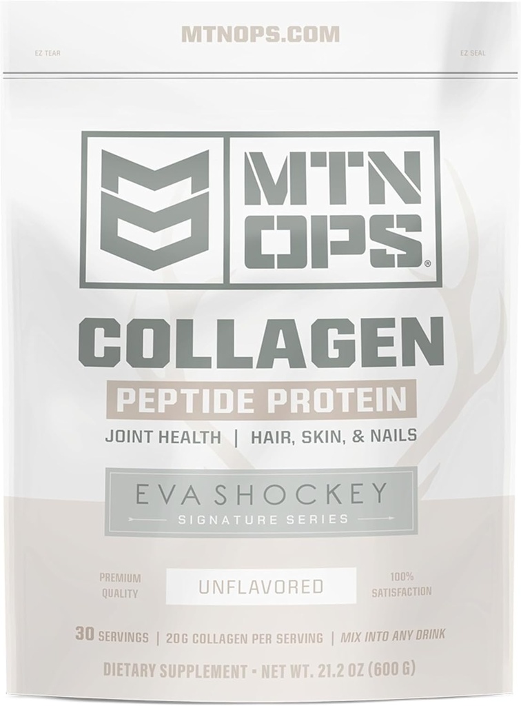 エヴァSockeyのシグネチャー・シリーズ、20gのUnflavored Bovine Collagen Peptide蛋白質によるMTN OPSのコラーゲンのペプチッド蛋白質、ゼロ シュガー、Paleoの友好的、30のサービング、21.2 Ounce