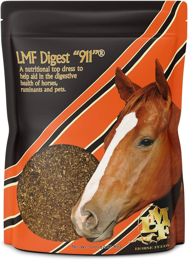 Digest 911" 5 lb prebiotic and probiotic Supplement for Horses ruminants and Pets