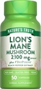 Nature's Truth Lions Mane Supplement Capsules | 2100mg | 50Count | BioPerine | ヴィーガン、非GMO&グルテンフリーエキスフォーミュラ