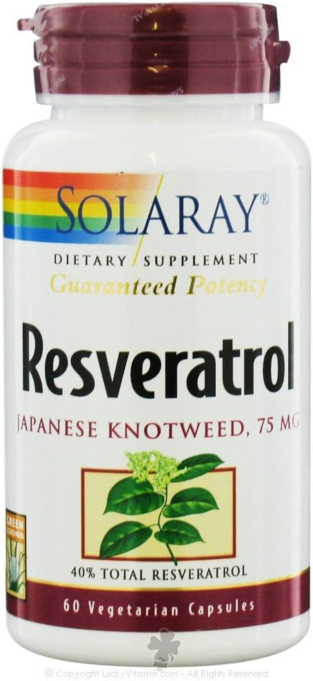 Solaray Resveratrol - 60 ベジタリアンカプセル