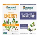 ハイマラヤは、アレンサルサポートと毎日のエネルギーとAshwagandha +アクティブ免疫サポートのためのビタミンCと免疫力、60カプセルそれぞれ - バンドル