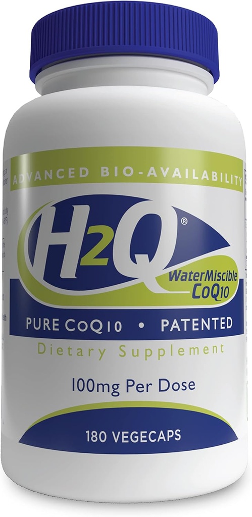 H2Q CoQ-10 と 8X の高吸収標準 Q-10 | 臨床的にスタッド | 心血管機能と Mitochondria 機能サポート | ビーガン認定 | 健康スロー栄養による非GMO (パック 180)