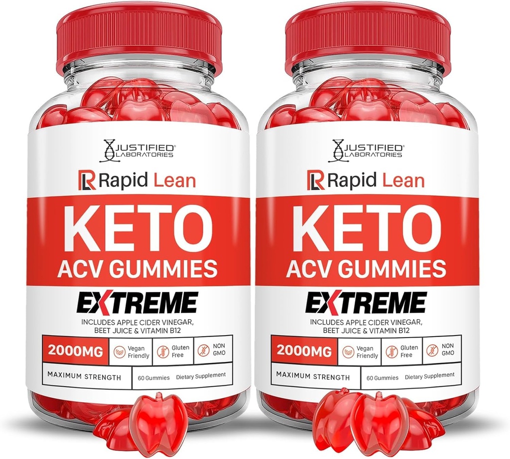 正当な実験室(2パックの急速なLean Keto ACVのグミーの極端2000MGの急速なLean KetoのグミのApple Cider VinegarはPomegranateのビート ジュースの粉B12ビーガン非GMO 120のGummysと方式しました