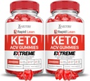 正当な実験室(2パックの急速なLean Keto ACVのグミーの極端2000MGの急速なLean KetoのグミのApple Cider VinegarはPomegranateのビート ジュースの粉B12ビーガン非GMO 120のGummysと方式しました