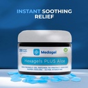 Hexagelsプラスアロエベラ - ブリスター防止&ソーシングバーンケアのための高度なヒーリングハイドロゲルパッド - フィート、ヒール、トー、&アンクル保護、200のパック、1インチのパッチ、メダゲル、パラベンフリー