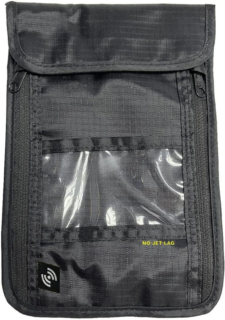 いいえジェットラグトラベルネックポーチ、RFIDブロック技術と旅行のためのパスポート/マネーホルダー、現金、クレジットカード、電話、旅行エッセンシャルを保護するために隠された旅行ポーチ