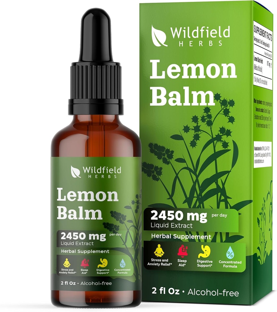 2 レモン バルムのエキスは液体 2000mg (Melissa の officinalis)の草の補足吸収しますカプセル、供給 2 か月、84 のサービング、アルコールなしのチンキ - 2 の Oz のパックを吸収します