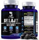 Blackbull Shilajit Pure Himalayan Organic Capsules - Natural Shilajit Resin Organic with 20% Fulvic Acid Supplement, Brain Health, Aging Immune Support - Pure Himalayan Shilajit
