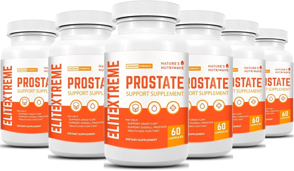 EliteXtreme健康サプリメント - 自然処方とソーパルメット、植物ステロール、亜鉛、ビタミン | 非GMO、米国製、60カプセル、6ヶ月の供給