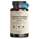VINATURA Cistanche with Horny Goat Weed 60% Icariin - 1250mg perサービング、Citanche Tubulosa、Citanche Supplement Men、エネルギー、強度認知 *米国製およびテスト済み* - 60カプセル30サービング