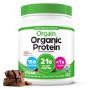 Orgainオーガニックビーガンプロテインパウダー、クリーミーチョコレートファッジ - 21g植物タンパク質、7gプレバイオティックファイバー、ローネット炭水化物、無糖、非GMO、シェイクス&スムージー、1.02ポンド