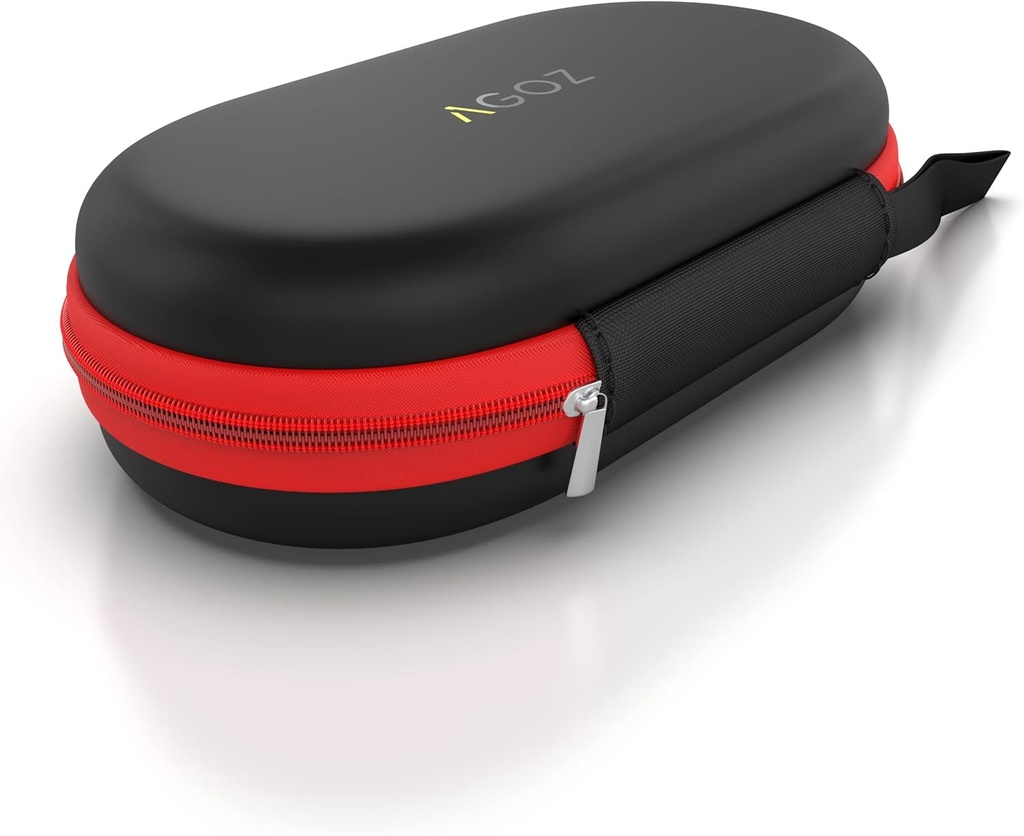 AGOZ喘息吸入薬トラベルケースポーチカバー、ジッパー閉鎖と腕時計ストラップ付き吸入ホルダー(黒/赤)