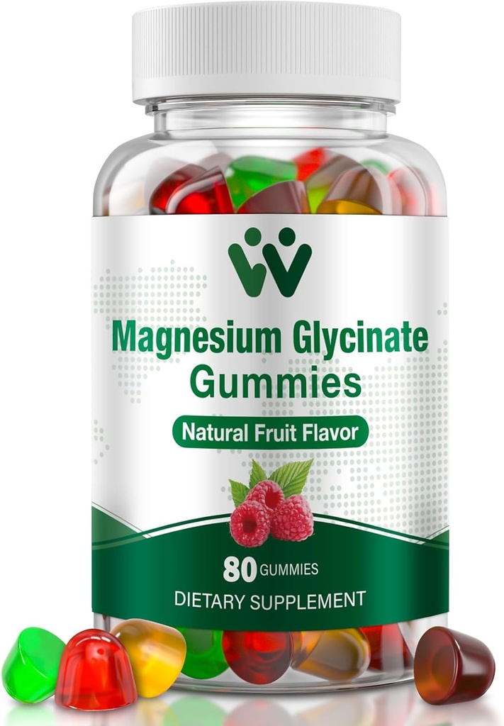 マグネシウムのGlycinateのグミ400のMg、L-Threonate、Calcium及びビタミンB6+D3の80の計算のマグネシウムのGlycinateのガミはフルーツの味を混合しました