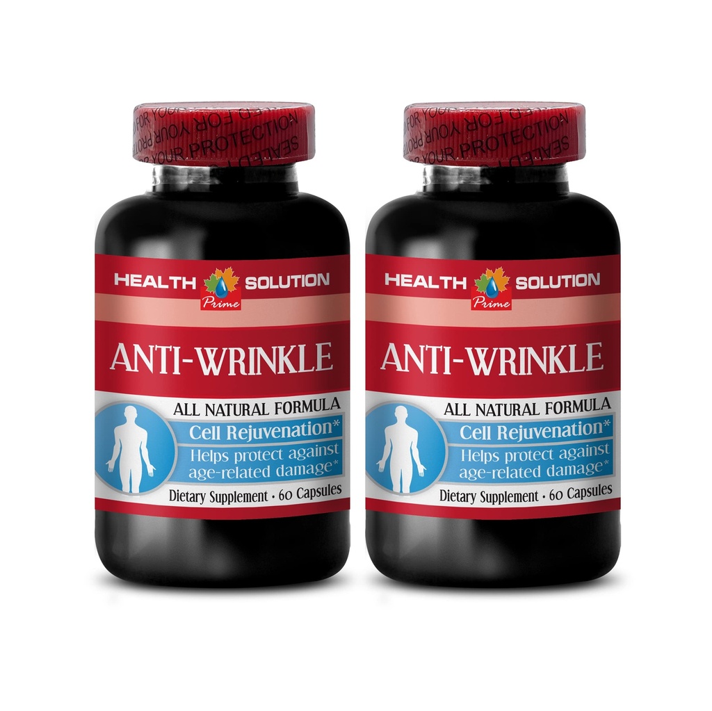 顔のための抗しわカプセル - ANTI-WRINKLE COMPLEX - 皮膚ミネラル、アンチエイジングサプリメント、ビタミン Eのコラーゲン、血清の反しわ、アルファlipoic酸、女性のための反しわの丸薬、2つのボット120の帽子