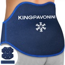KingPavonini 延長革紐が付いている背部痛みの軽減のための余分大きいアイス パック、2 つのパックの再使用可能なより低い背部ゲルのアイス パックの覆い、Sciatica、Herniated ディスク、Coccyx の苦痛、風邪/熱療法