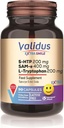 VALIDUSエクストラスマイル5-HTTP 200mg + L-トリプトファン200mg + Sam-e 400mg 30カプセル(Vcaps Plus)