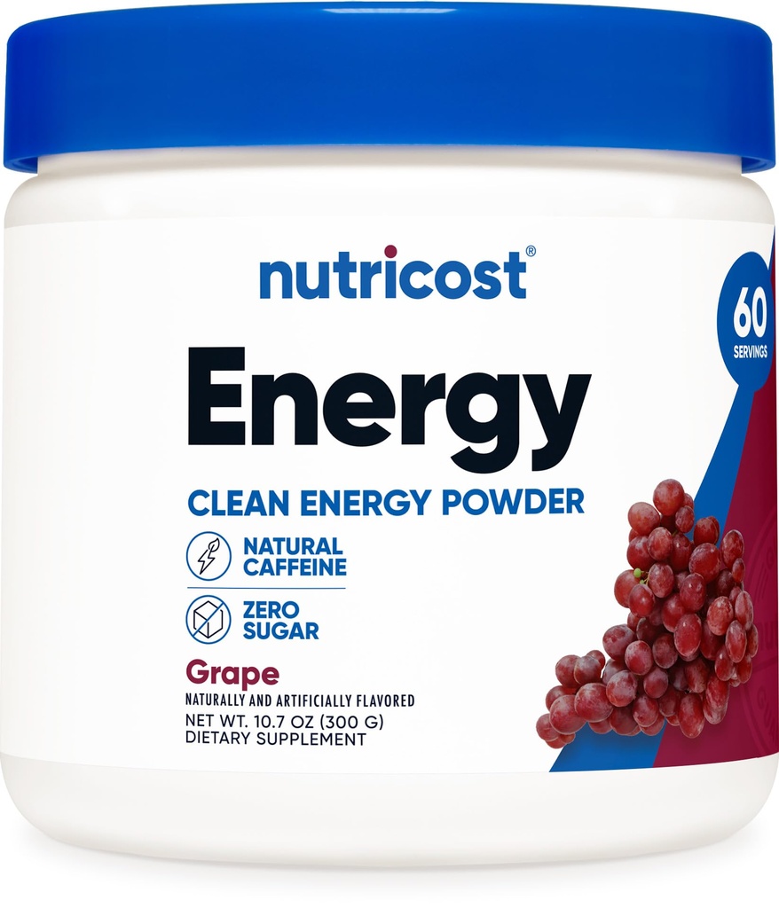 Nutricostエナジードリンクパウダー(60サービング) - 天然風味のプレワークアウトサプリメント - 非GMO、グルテンフリー