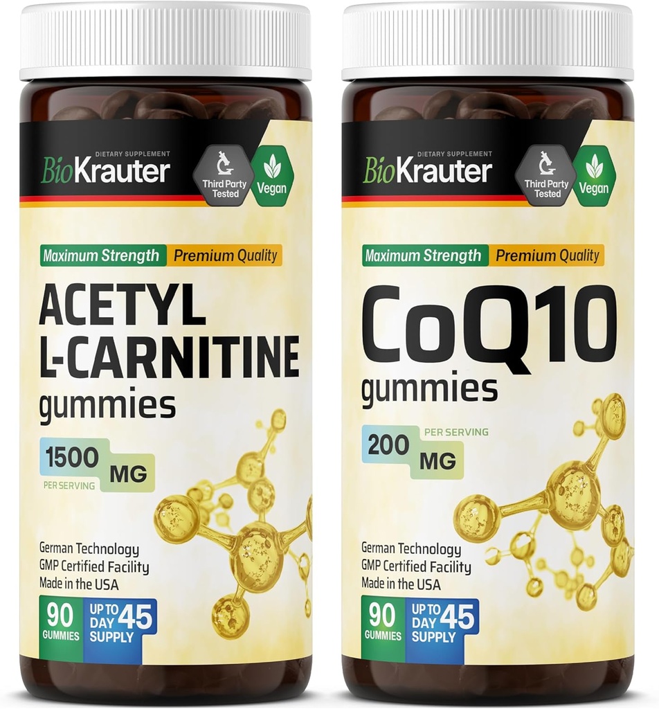 BIO KRAUTER のアセテート L カルニチン 90 のグミー及び CoQ10 90 のグミー