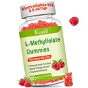 L-Methylfolate メチルB12の15 mgのガミー、気分の健康、免疫サポート、ラズベリーの味、60の計算のための葉の補足