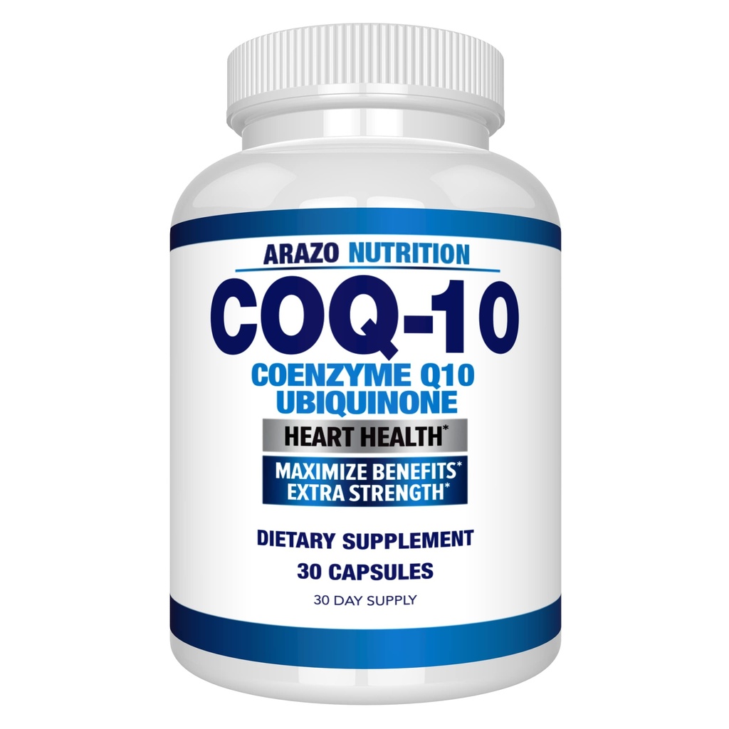 Arazoの栄養物のCoQ10 Ubiquinoneの補酵素Q10-200mgの最高の強さの栄養物の補足-大豆無しの高い吸収のカプセル