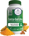 健康のThru Nutrition Curcu-Gel 650mg BCM-95® Curcugreen Turmeric Curcumin| 高吸収性 | ヘルシーな炎症反応 | 臨床的に研究 | 3rd Party Tested | 非GMO(60個入り)