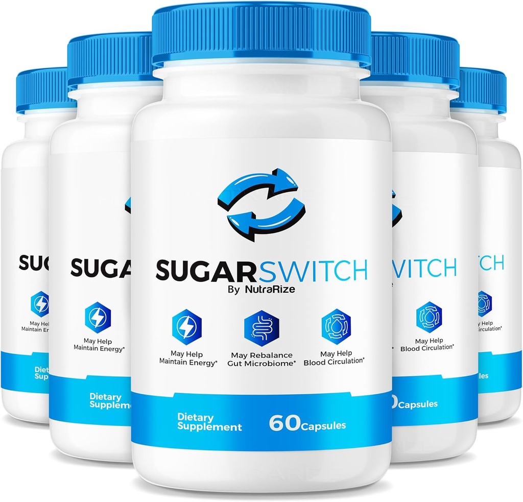 NutraRize(5パック) SugarSwitchカプセル、公式砂糖スイッチピル、健康的なレベル、砂糖スイッチ24サプリメント、砂糖スイッチペクチンレビュー(300カプセル)のための全自然血式