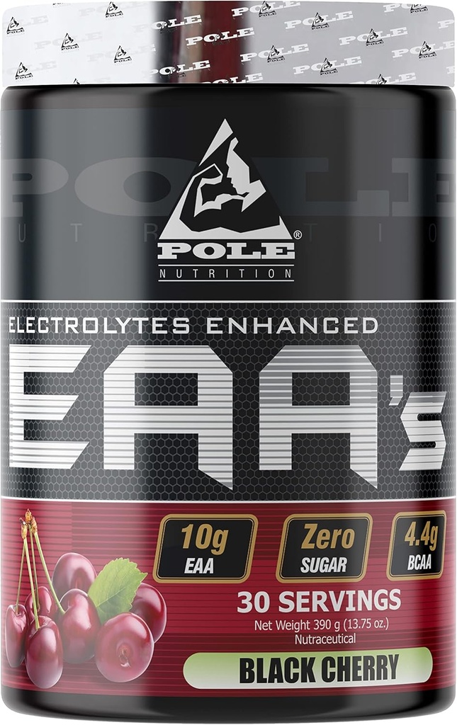 EAA電解液強化 | 糖ゼロ・風味 | 390 グラム30 サービング(ブラックチェリー)