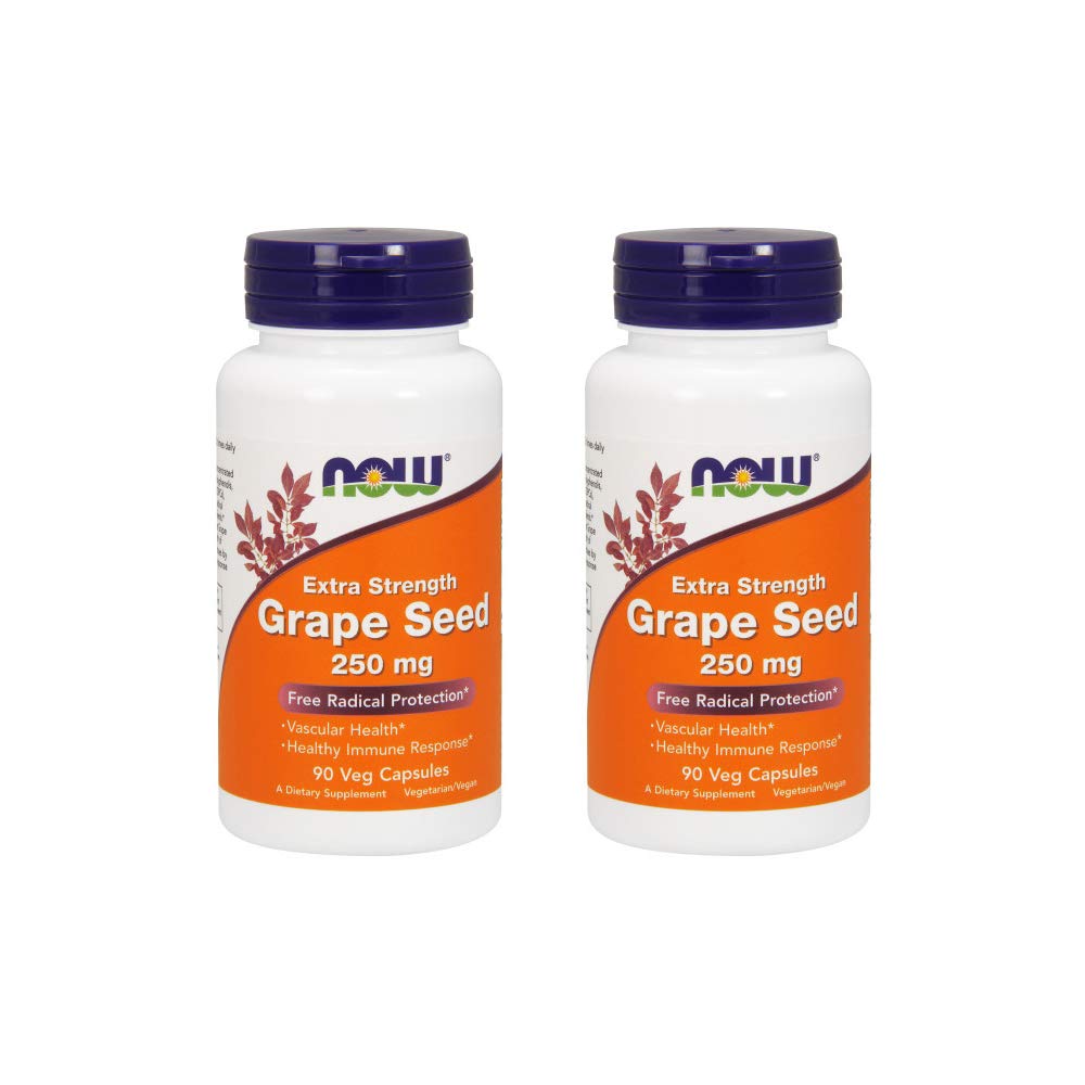 NOW食品グレープ種子エキス250mg、90 Vcaps - (パッケージ 2)