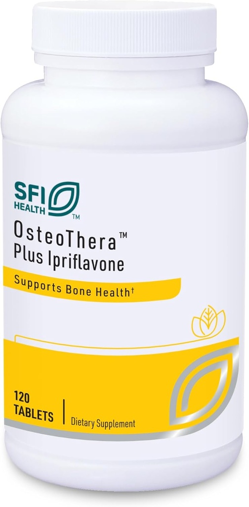 Klaire Labs SFI Health Osteothera Plus Ipriflavoneタブレット - Hypoallergenic & Multifactorial Calciumコンプレックス&IsoflavoneビタミンK、D3、マグネシウム(120錠)とデリバティブボーンサポートフォーミュラ
