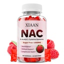 子供のためのNACグミー & 大人, N アセチル Cysteine 1000mg NACサプリメント 抗酸化剤 & 免疫サポート, 肺 & 肝臓の健康, ラズベリー味 60 カウント